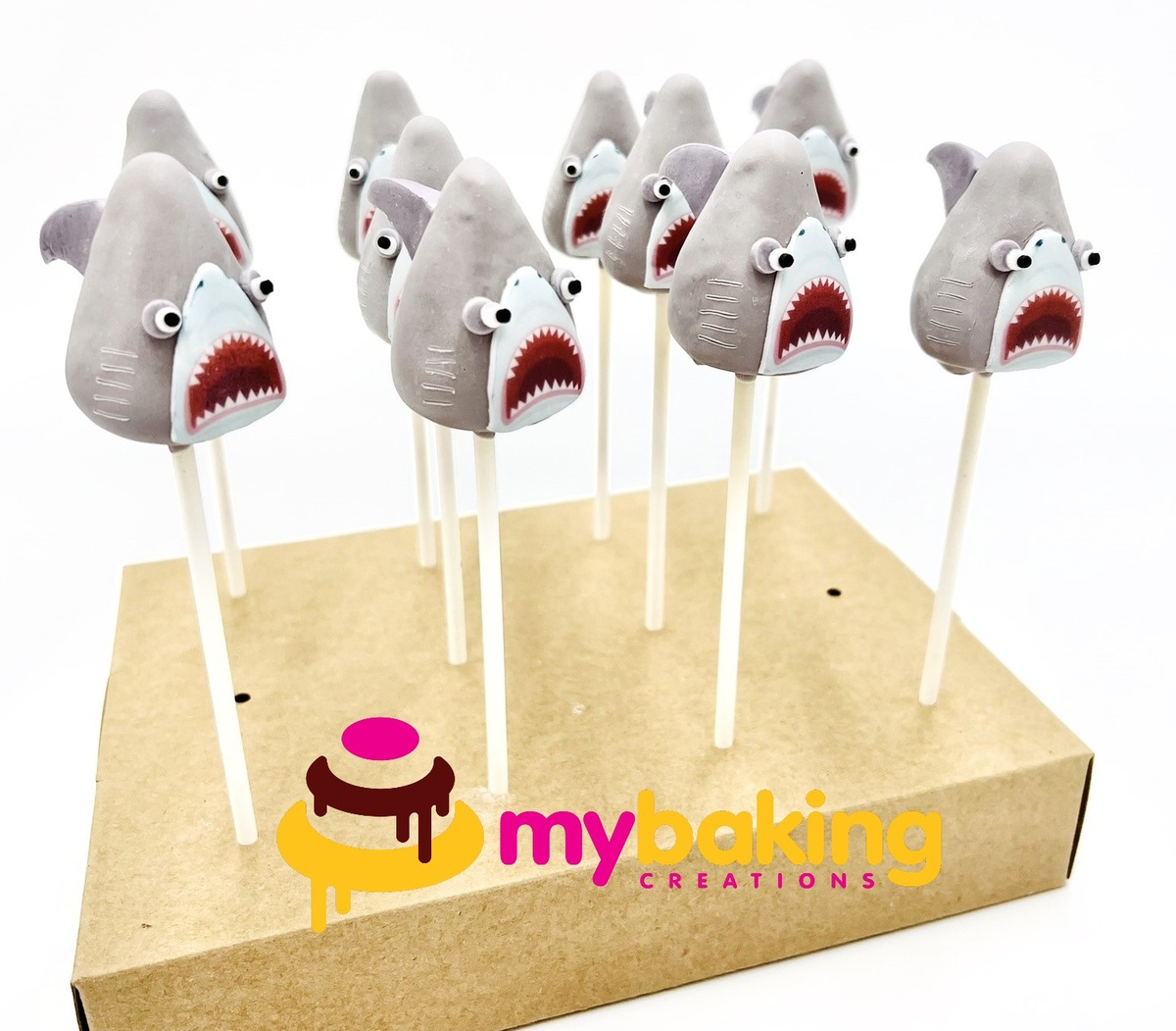Custom shark themed cake pops San Francisco bakery